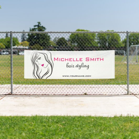 Elegante moderne golvende haar wimpers schoonheids spandoek (Insitu)