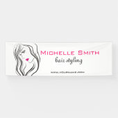 Elegante moderne golvende haar wimpers schoonheids spandoek (Horizontaal)