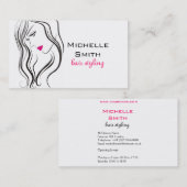 Elegante moderne golvende haar wimpers schoonheids visitekaartje (Voorkant / Achterkant)