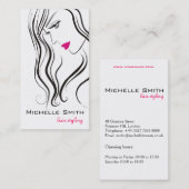 Elegante moderne golvende haar wimpers schoonheids visitekaartje (Voorkant / Achterkant)