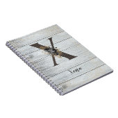 Elegante moderne gotische zwarte roos X Noteb met Notitieboek (Rechterzijde)