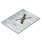 Elegante moderne gotische zwarte roos X Noteb met Notitieboek (Linkerzijde)