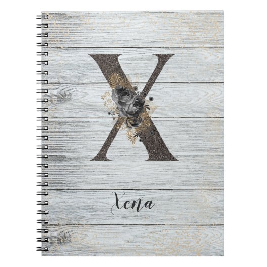 Elegante moderne gotische zwarte roos X Noteb met Notitieboek (Voorkant)