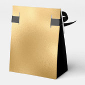 Elegante moderne goud folie monogram naam script bedankdoosjes (Achterkant)