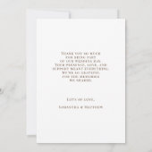 Elegante moderne gouden 4 foto bruiloft dank u kaa kaart (Achterkant)