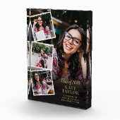 Elegante Moderne Gouden Afstuderen 4 Fotoblokken (Rechts)