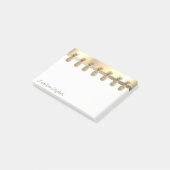 Elegante Moderne Gouden Ananassen Post-it® Notes (Schuin)