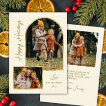 Elegante Moderne Gouden Boog 3 Foto Gelukkig