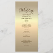 Elegante moderne gouden bruiloft programmakaart (Voorkant)