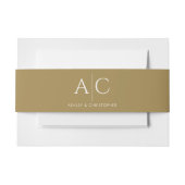 Elegante moderne gouden bruiloft uitnodigingen wikkel (Voorkant Voorbeeld)