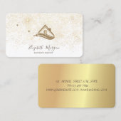 Elegante moderne gouden Confetti schilderservice Visitekaartje (Voorkant / Achterkant)