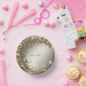 Elegante Moderne Gouden Decoratie Papieren Kommen (Feest)