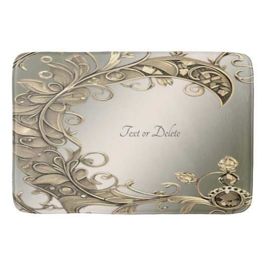 Elegante moderne gouden decoratieve badmat (Voorkant)