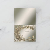 Elegante moderne gouden decoratieve bedankkaart (Binnen)