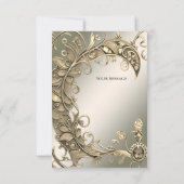 Elegante moderne gouden decoratieve bedankkaart (Achterkant)