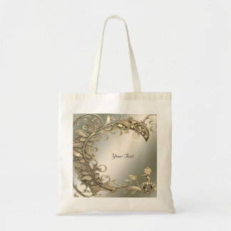 Elegante moderne gouden decoratieve boodschappenta tote bag