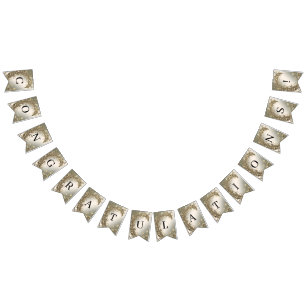 Elegante moderne gouden decoratieve Bunting Flag Vlaggetjes