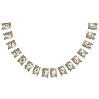 Elegante moderne gouden decoratieve Bunting Flag Vlaggetjes