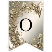 Elegante moderne gouden decoratieve Bunting Flag Vlaggetjes (Tweede vlag)