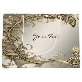 Elegante moderne gouden decoratieve cadeautas (Voorkant)