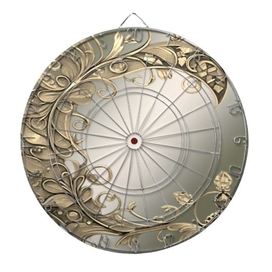 Elegante moderne gouden decoratieve dartbord (Voorkant)