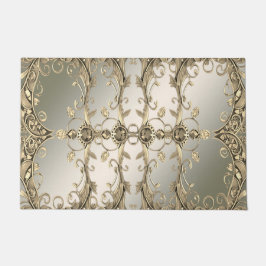 Elegante moderne gouden decoratieve deurmat