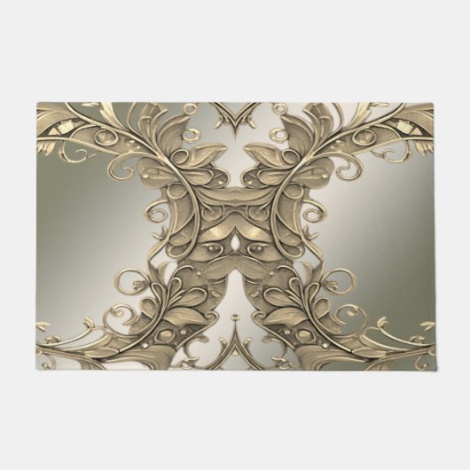 Elegante moderne gouden decoratieve deurmat (Voorkant)