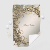 Elegante moderne gouden decoratieve golfhanddoek (Insitu)