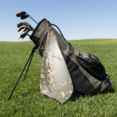 Elegante moderne gouden decoratieve golfhanddoek (Groen)