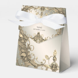 Elegante moderne gouden decoratieve gunstbox bedankdoosjes