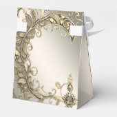Elegante moderne gouden decoratieve gunstbox bedankdoosjes (Achterkant)