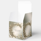 Elegante moderne gouden decoratieve gunstbox bedankdoosjes (Geopend)
