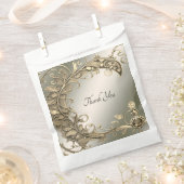 Elegante moderne gouden decoratieve gunstzak bedankzakje (Geknipt)