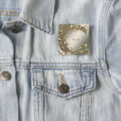 Elegante moderne gouden decoratieve knop vierkante button 5,1 cm (In situ)