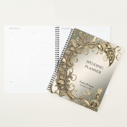 Elegante moderne gouden decoratieve planner (Display)