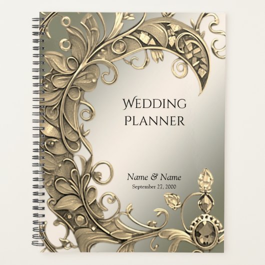Elegante moderne gouden decoratieve planner (Voorkant)
