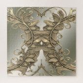 Elegante moderne gouden decoratieve puzzel legpuzzel (Verticaal)