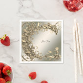 Elegante moderne gouden decoratieve servetten (Insitu)