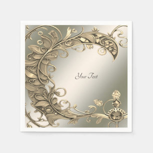Elegante moderne gouden decoratieve servetten