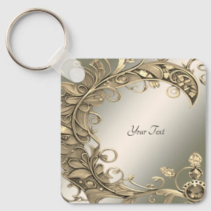 Elegante moderne gouden decoratieve Sleutelhanger