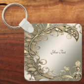 Elegante moderne gouden decoratieve Sleutelhanger (Voorkant)