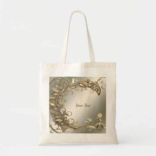 Elegante moderne gouden decoratieve tote bag (Voorkant)