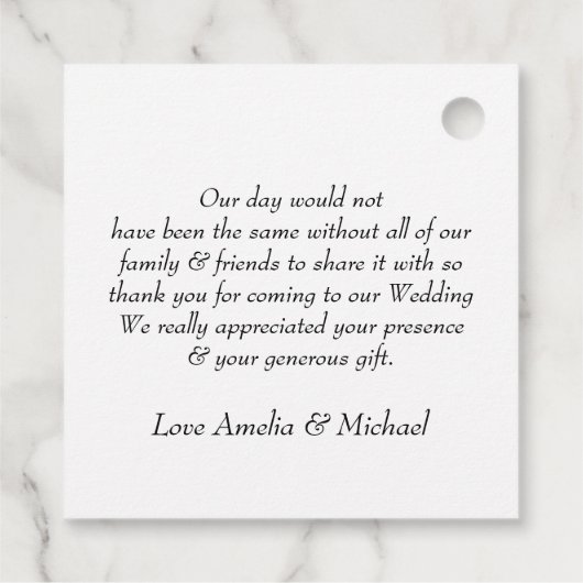 Elegante moderne gouden geometrische & blad bruilo bedankjes labels (Achterkant)