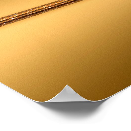 Elegante moderne gouden geschenk kunst poster (Hoek)