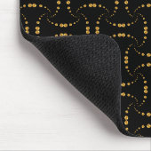 Elegante moderne gouden gestippelde design op zwar muismat (Hoek)