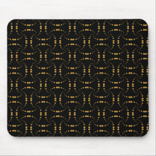 Elegante moderne gouden gestippelde design op zwar muismat