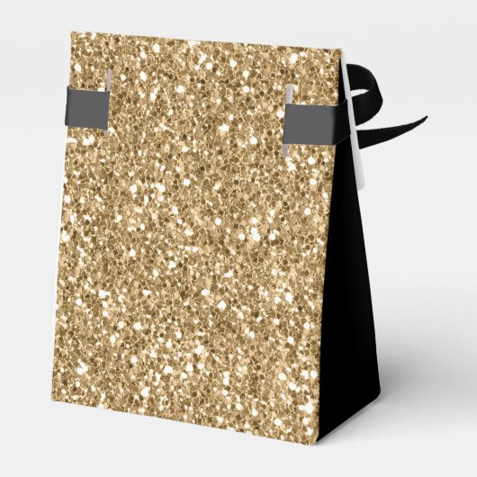 Elegante moderne gouden glans monogram naam script bedankdoosjes (Achterkant)