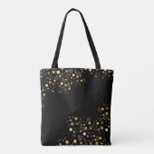 Elegante moderne gouden glitter met persoonlijke n tote bag (Achterkant)