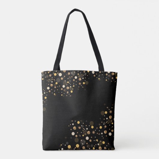 Elegante moderne gouden glitter met persoonlijke n tote bag (Achterkant)
