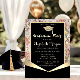 Elegante moderne gouden glittersluiting, kronkels kaart